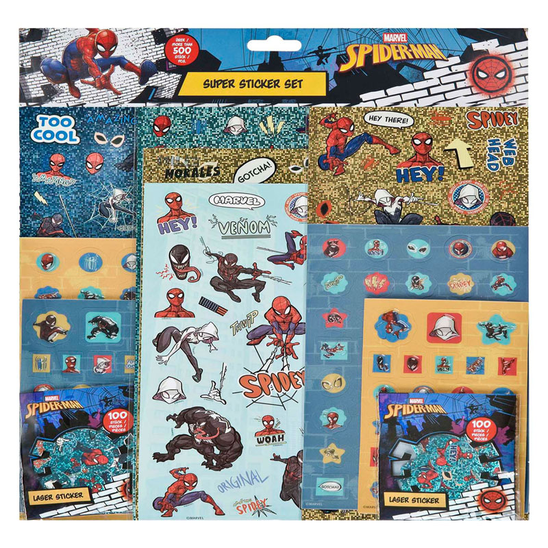 Super Sticker Set Spiderman - 500+st.