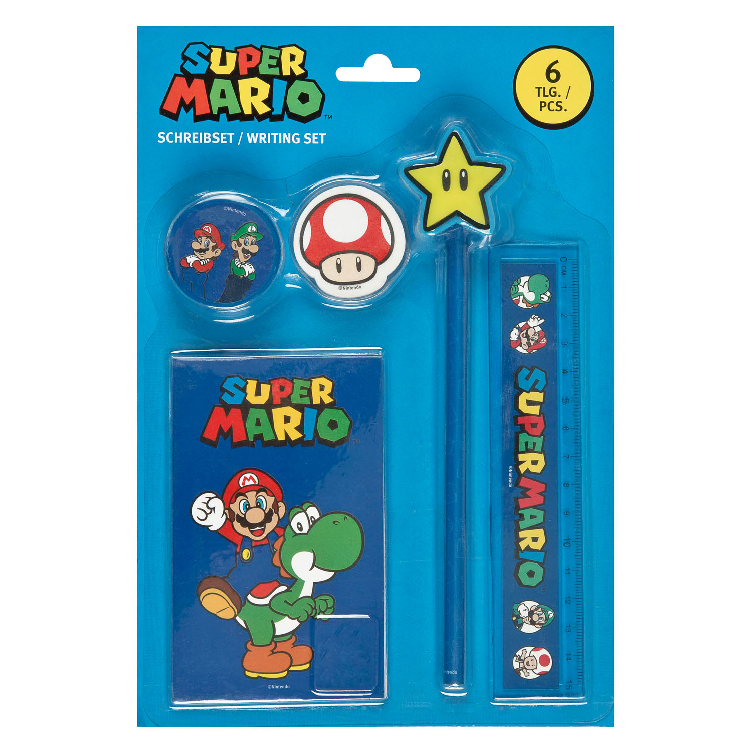 Schrijfset Super Mario - 6dlg.