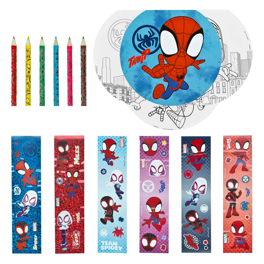 Kleurset To Go Spidey met Kleurpotloden en Stickers