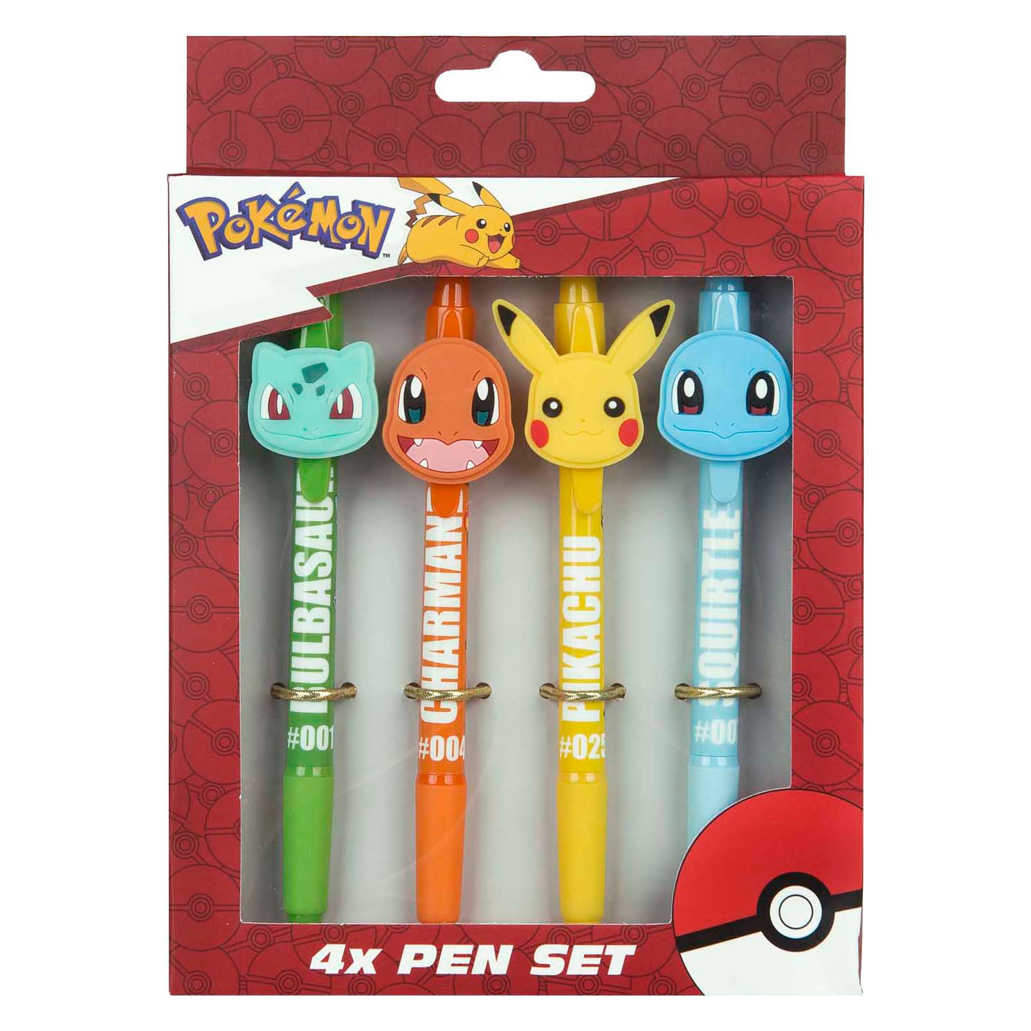 Set mit 4 Pokémon-Kugelschreibern