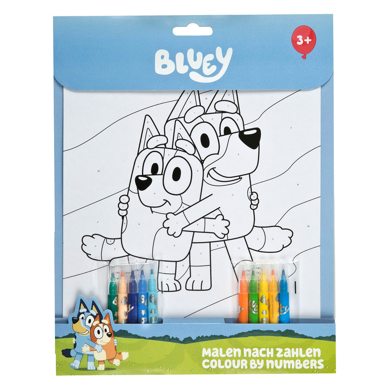 Kleuren op Nummer Set Bluey