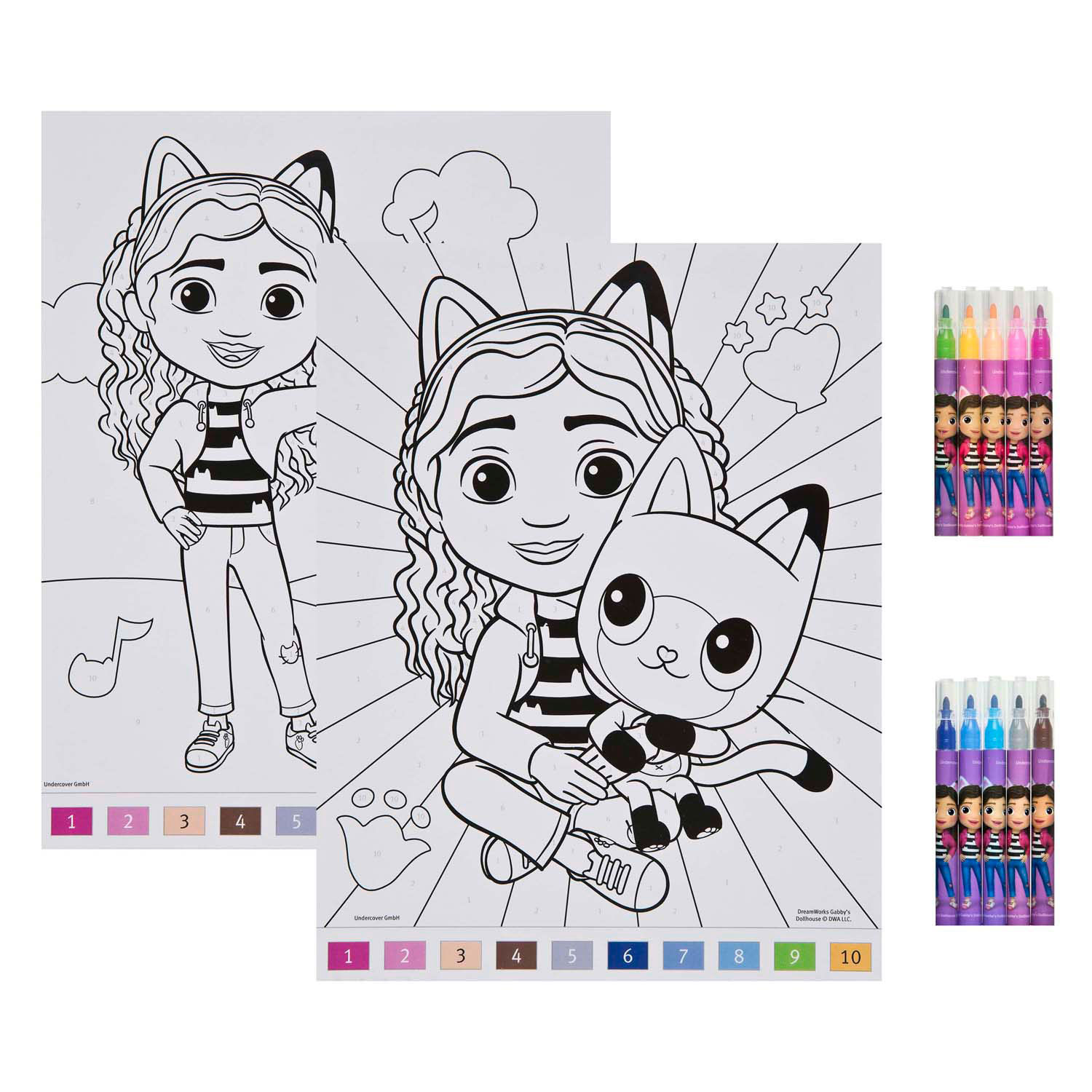 Kleuren op Nummer Set Gabby's Poppenhuis
