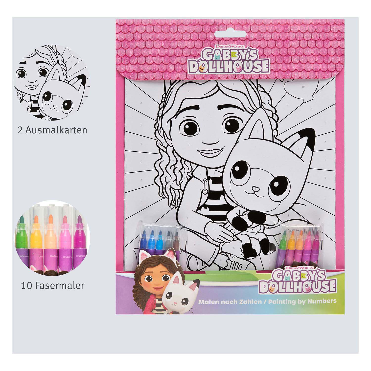 Kleuren op Nummer Set Gabby's Poppenhuis