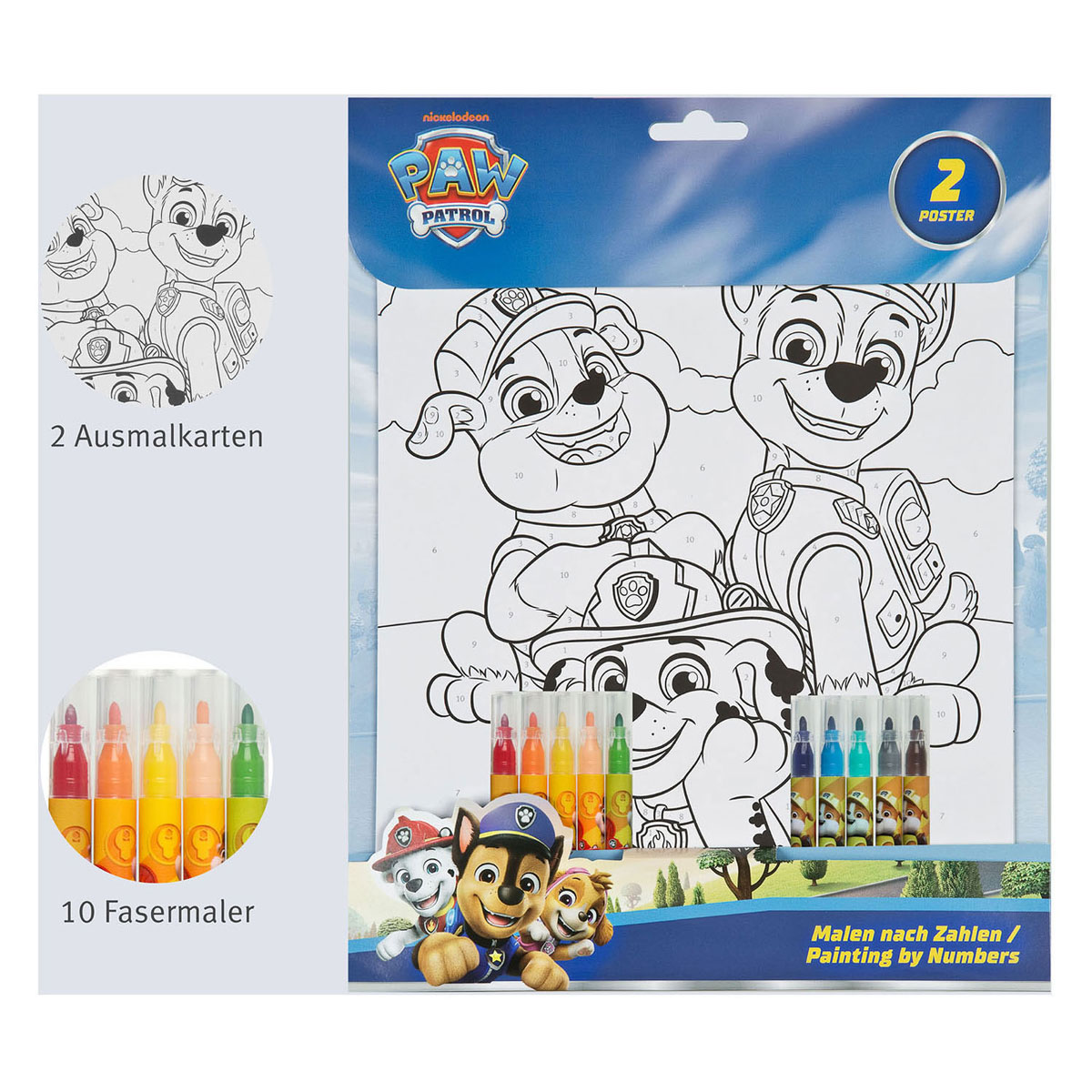 Kleuren op Nummer Set PAW Patrol