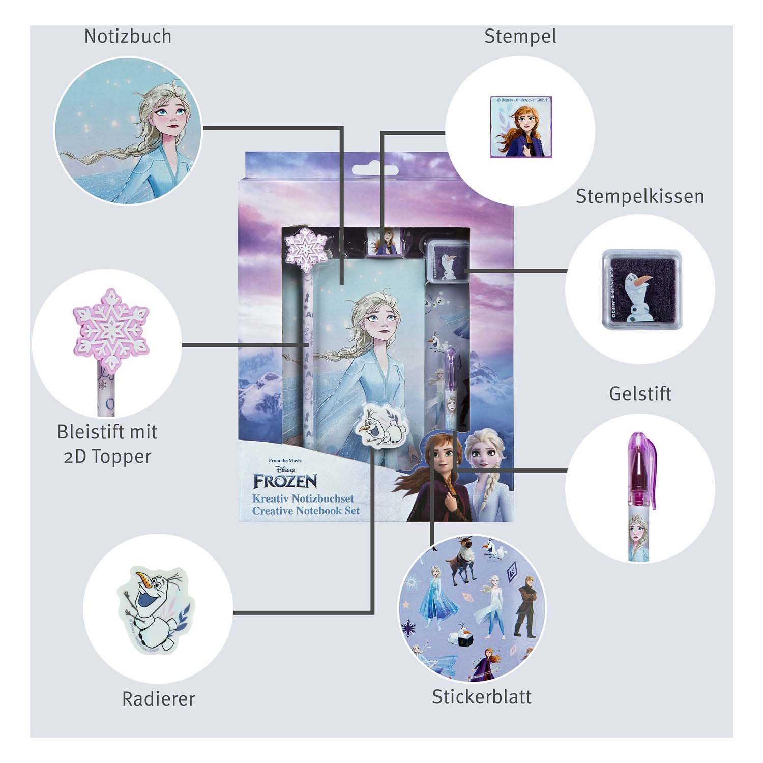 Notitieblok Set Frozen - 7dlg.