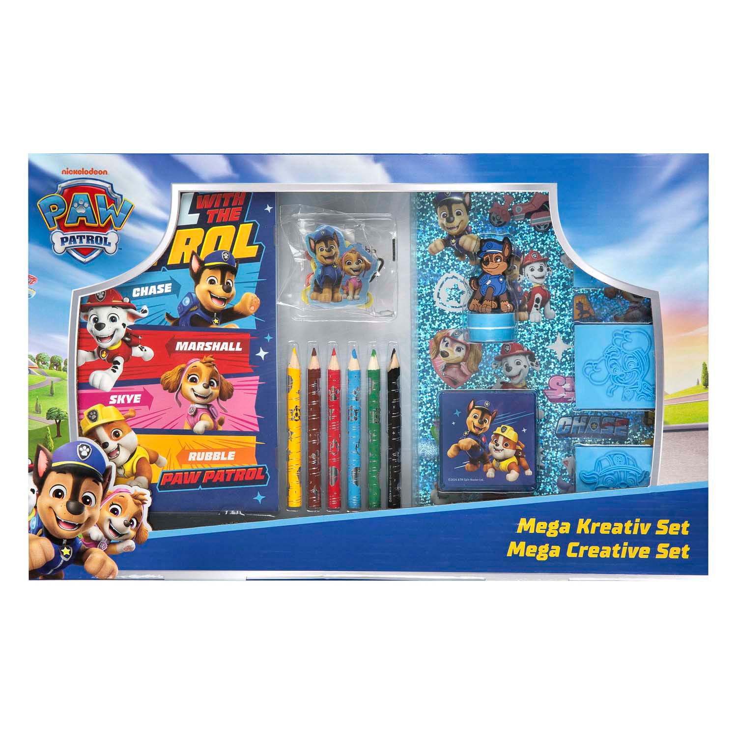 Mega Kleur- en Stempelset Paw Patrol - 15dlg.