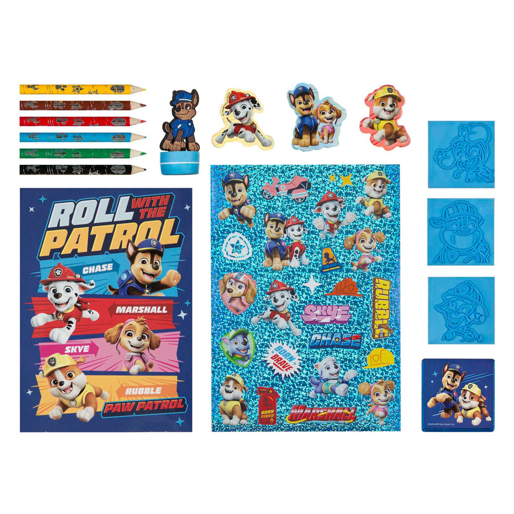 Mega Kleur- en Stempelset Paw Patrol - 15dlg.