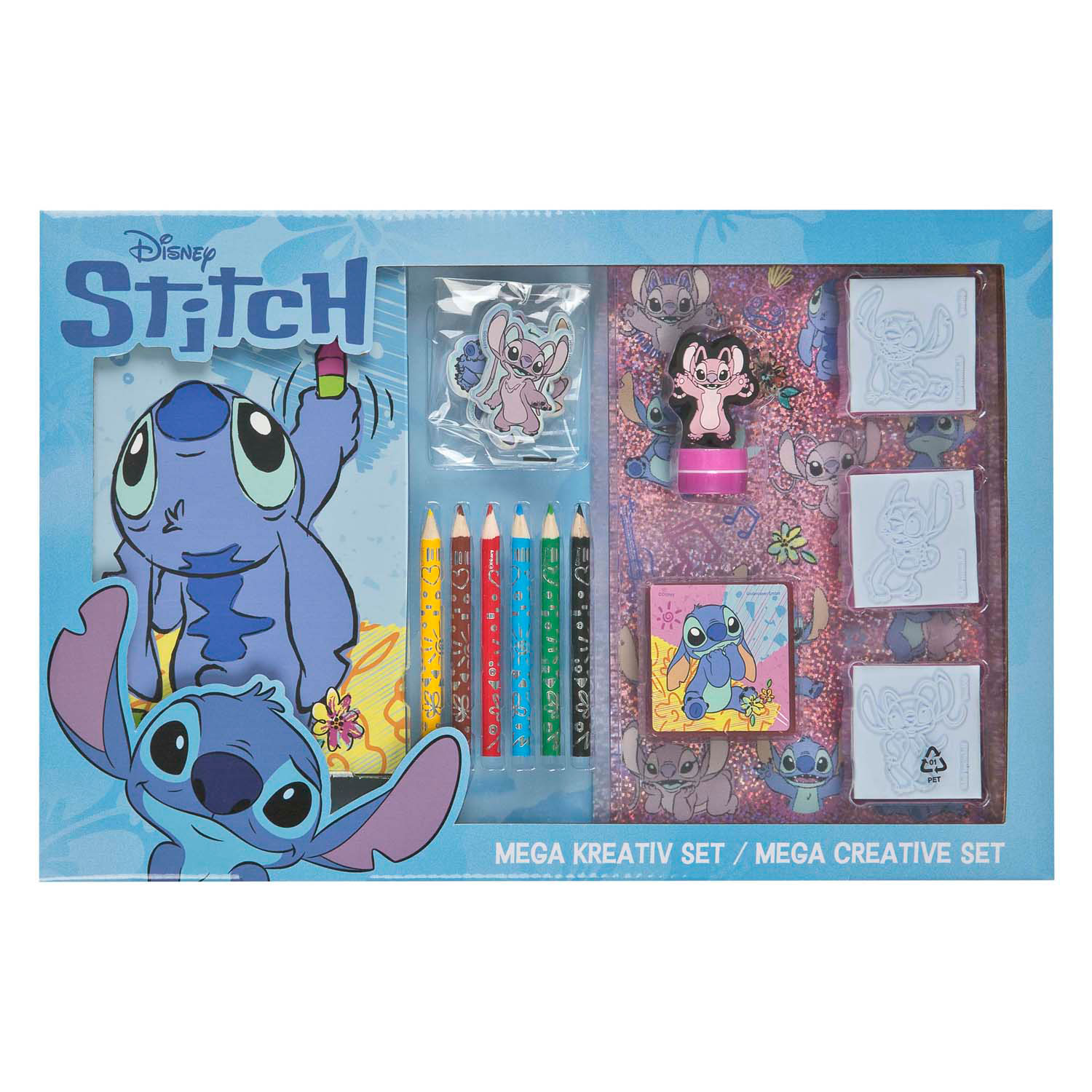 Mega Kleur- en Stempelset Stitch - 15dlg.