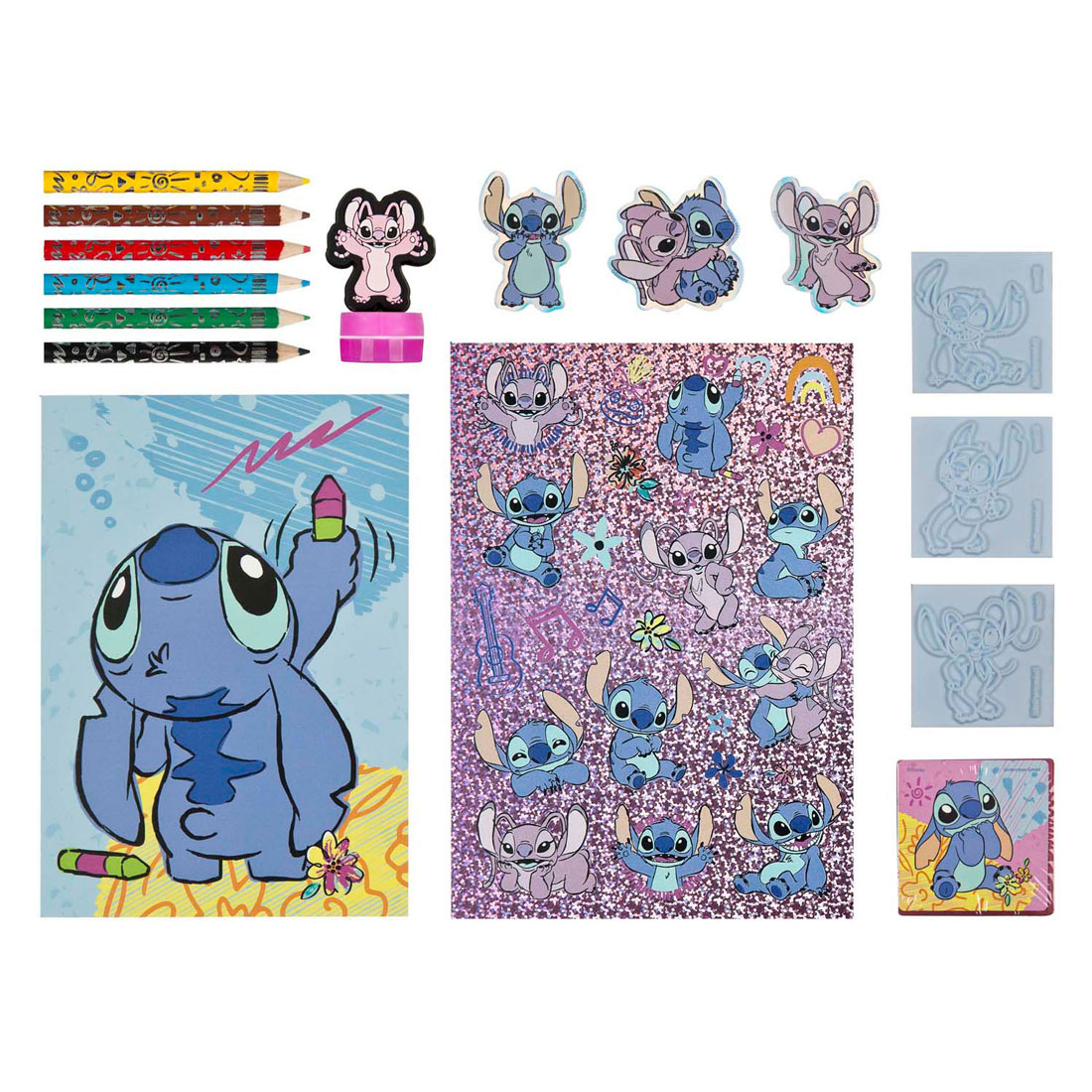 Mega Kleur- en Stempelset Stitch - 15dlg.