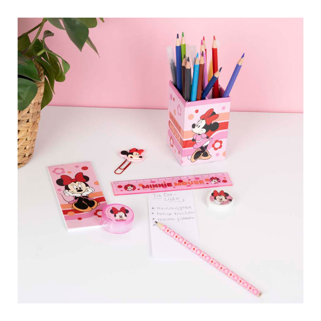 Minnie Mouse Schreibtisch - 7-teilig.