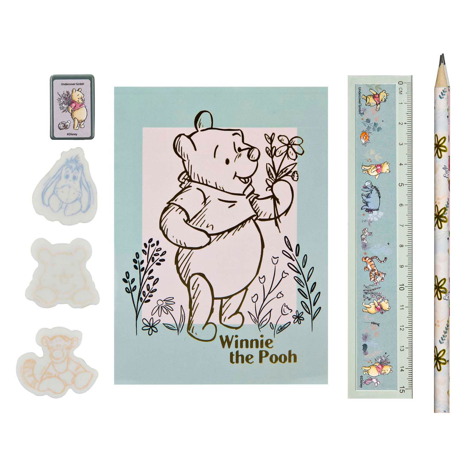 Notitieset in Etui Winnie de Poeh - 7dlg.