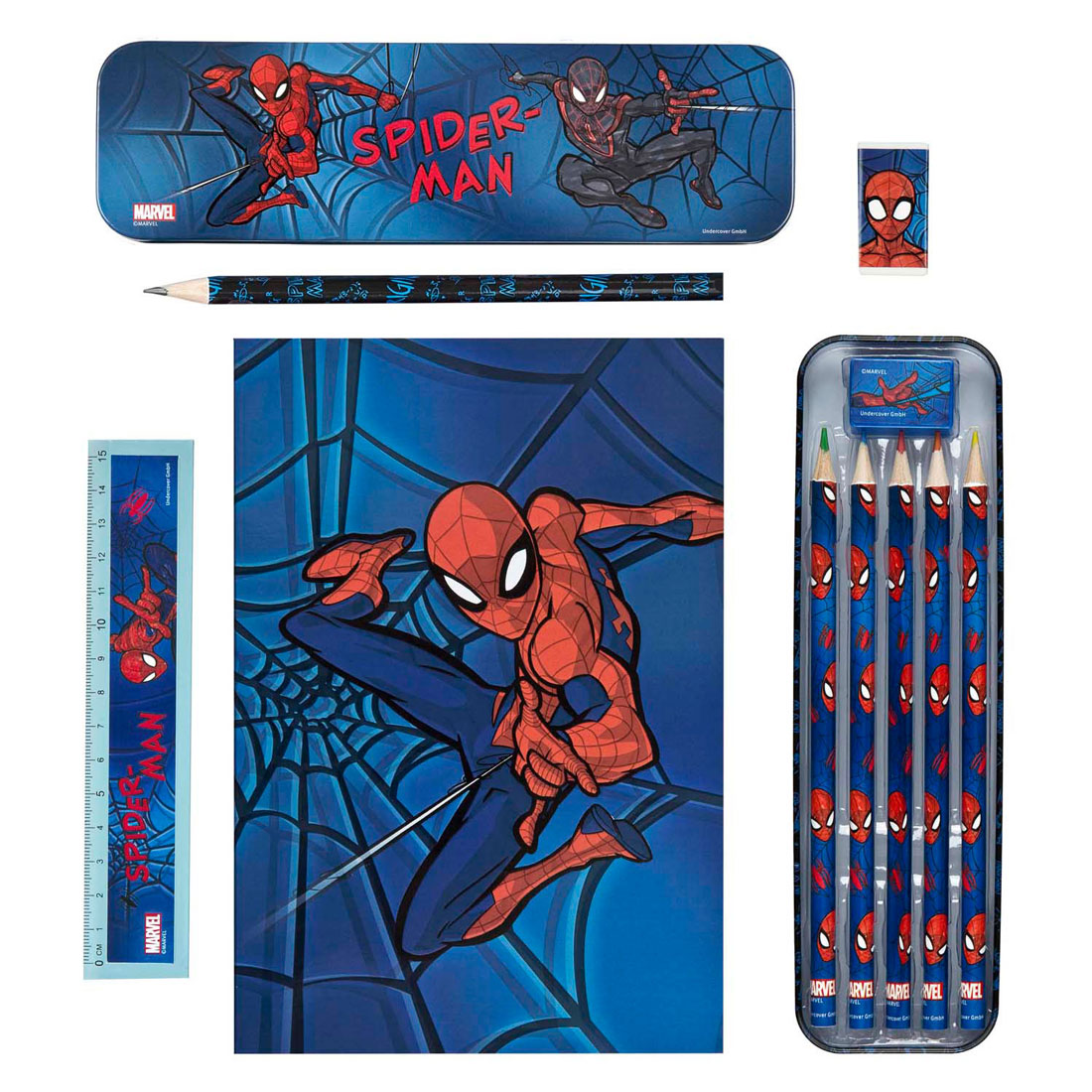 Schrijfwaren Set Spiderman - 11dlg.