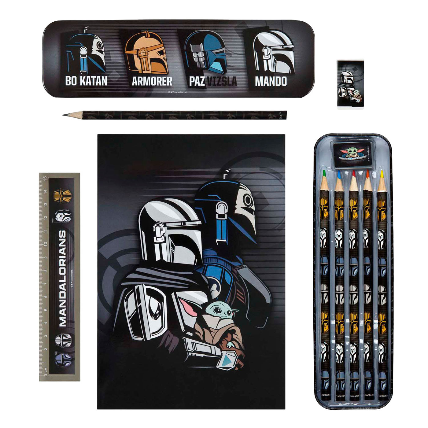 Ensemble de papeterie Star Wars - 11 pièces.