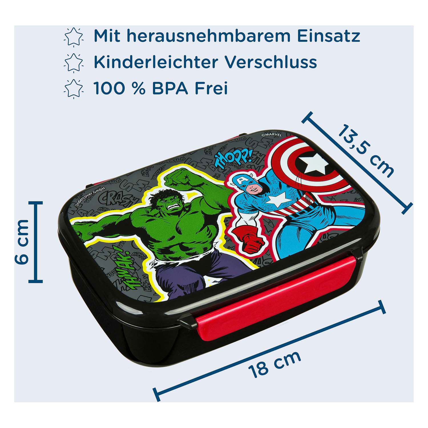 Marvel Avengers Lunchbox und Trinkbecher-Set