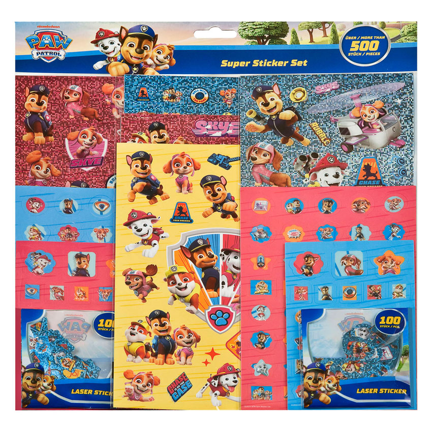 Super Stickerset PAW Patrol - 500st.