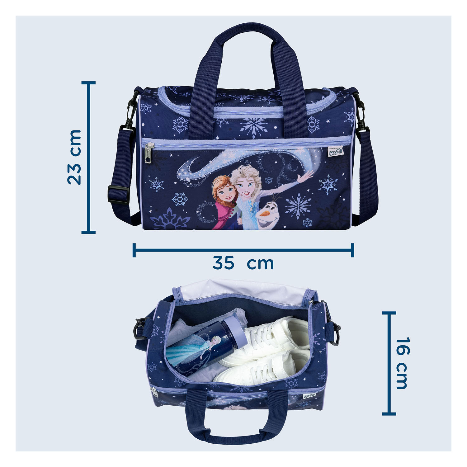 Sporttas Disney Frozen met 2 Opbergvakken