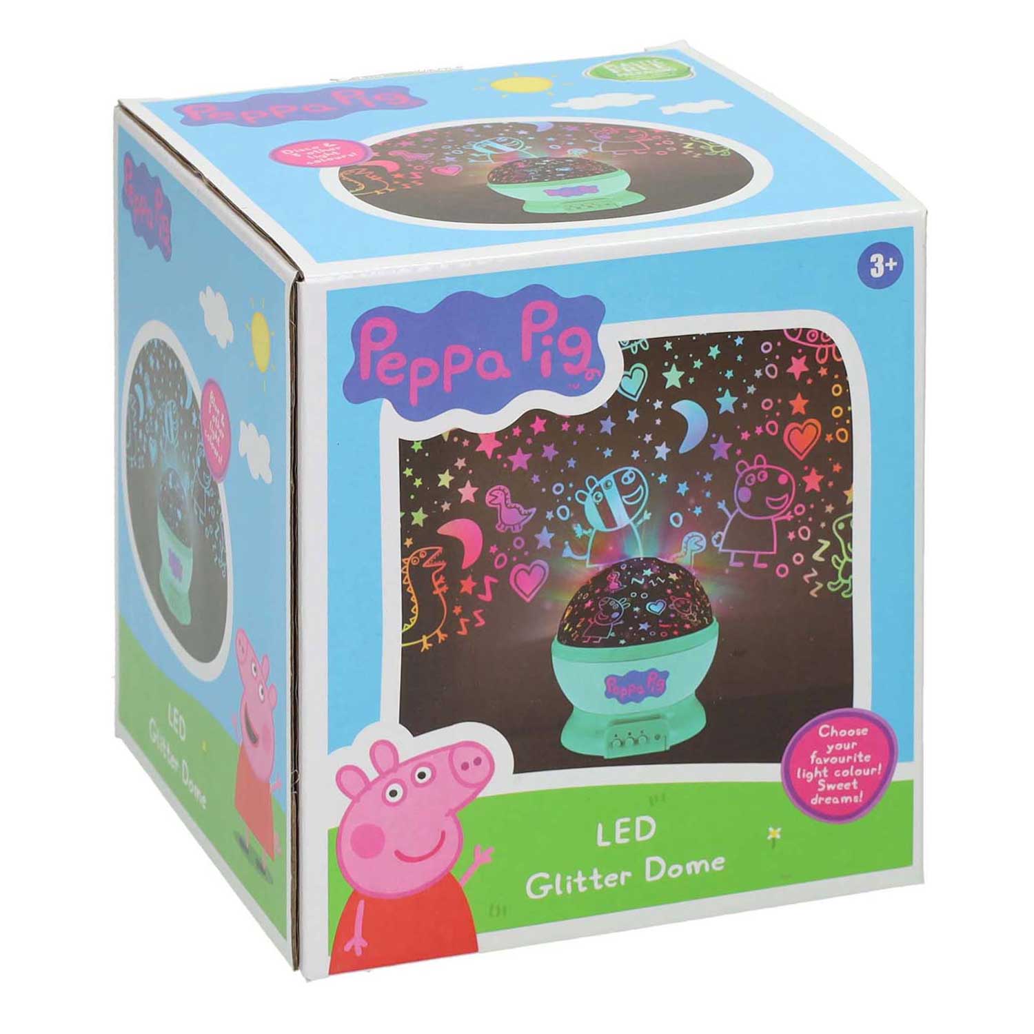 Peppa Pig LED-Lampe mit glitzernder Kuppel