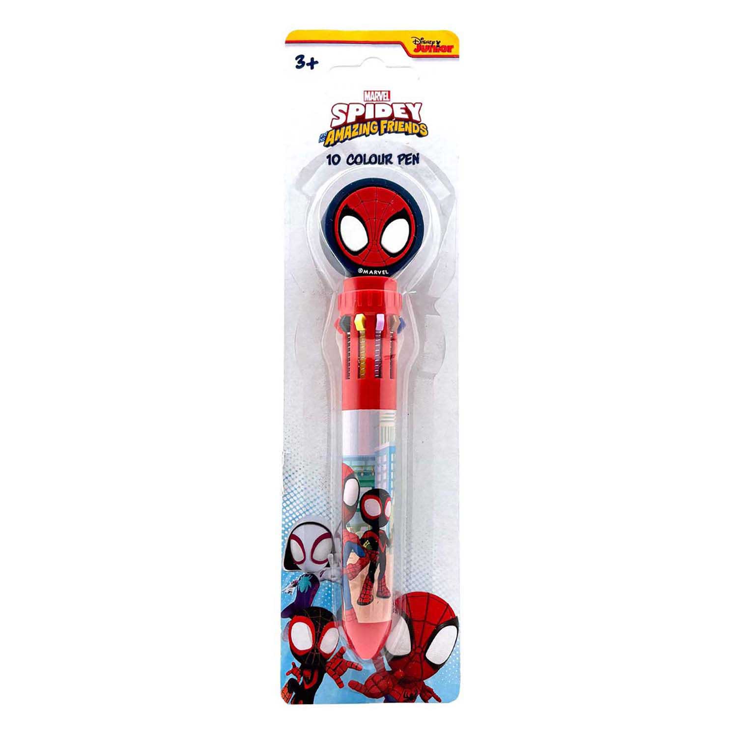 Spidey 10-Kleurenpen met Topper