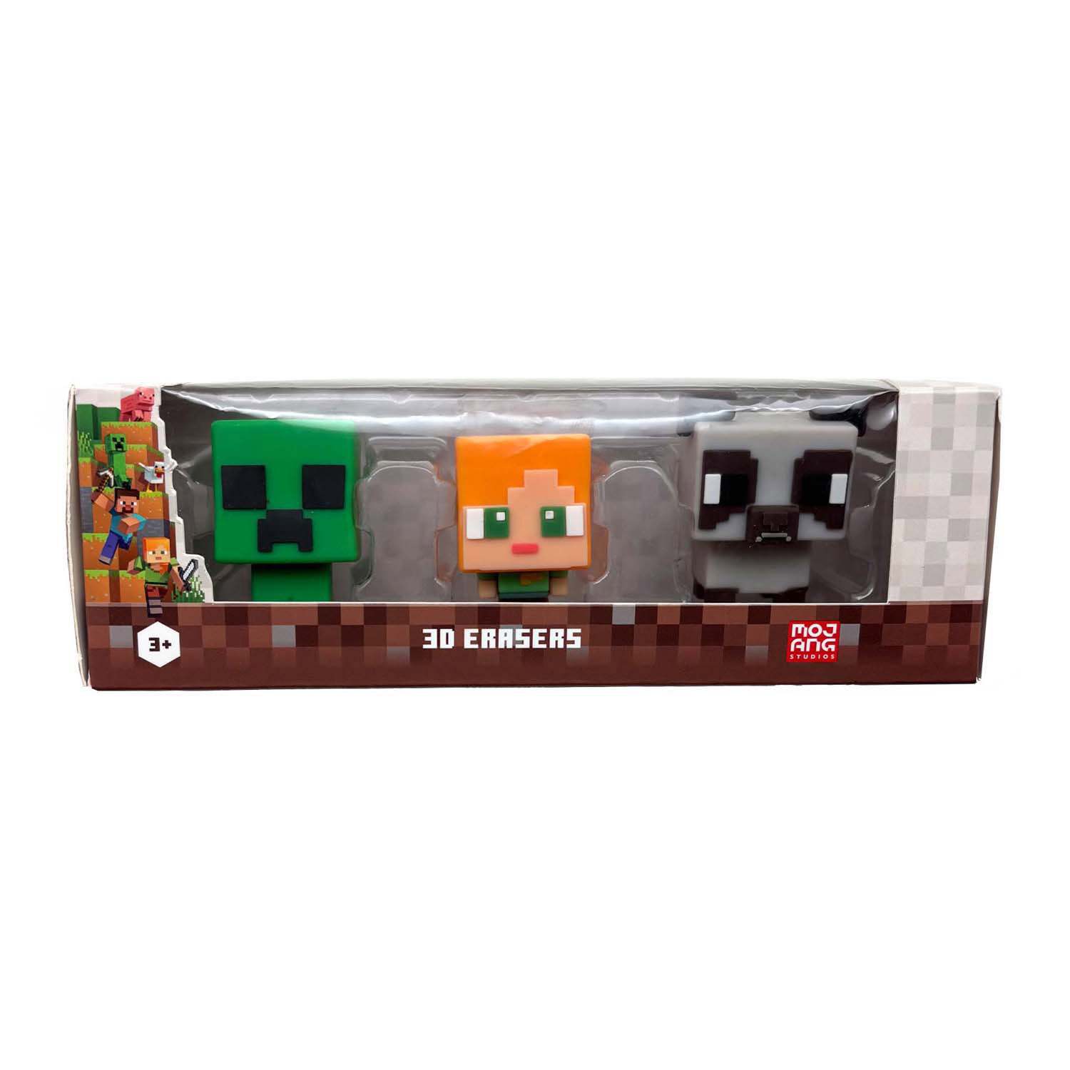 Gommes 3D Minecraft - Lot de 3