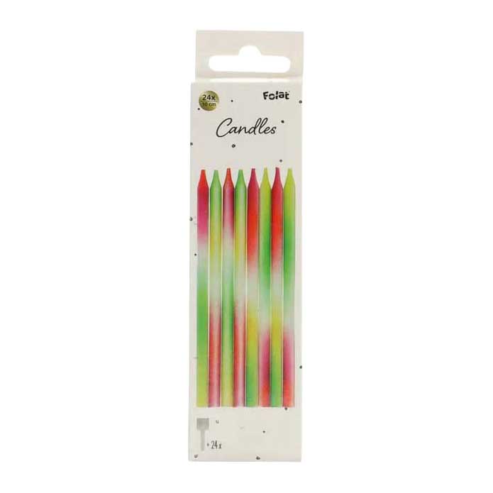 Bougies Neon Delight - 24 pièces.