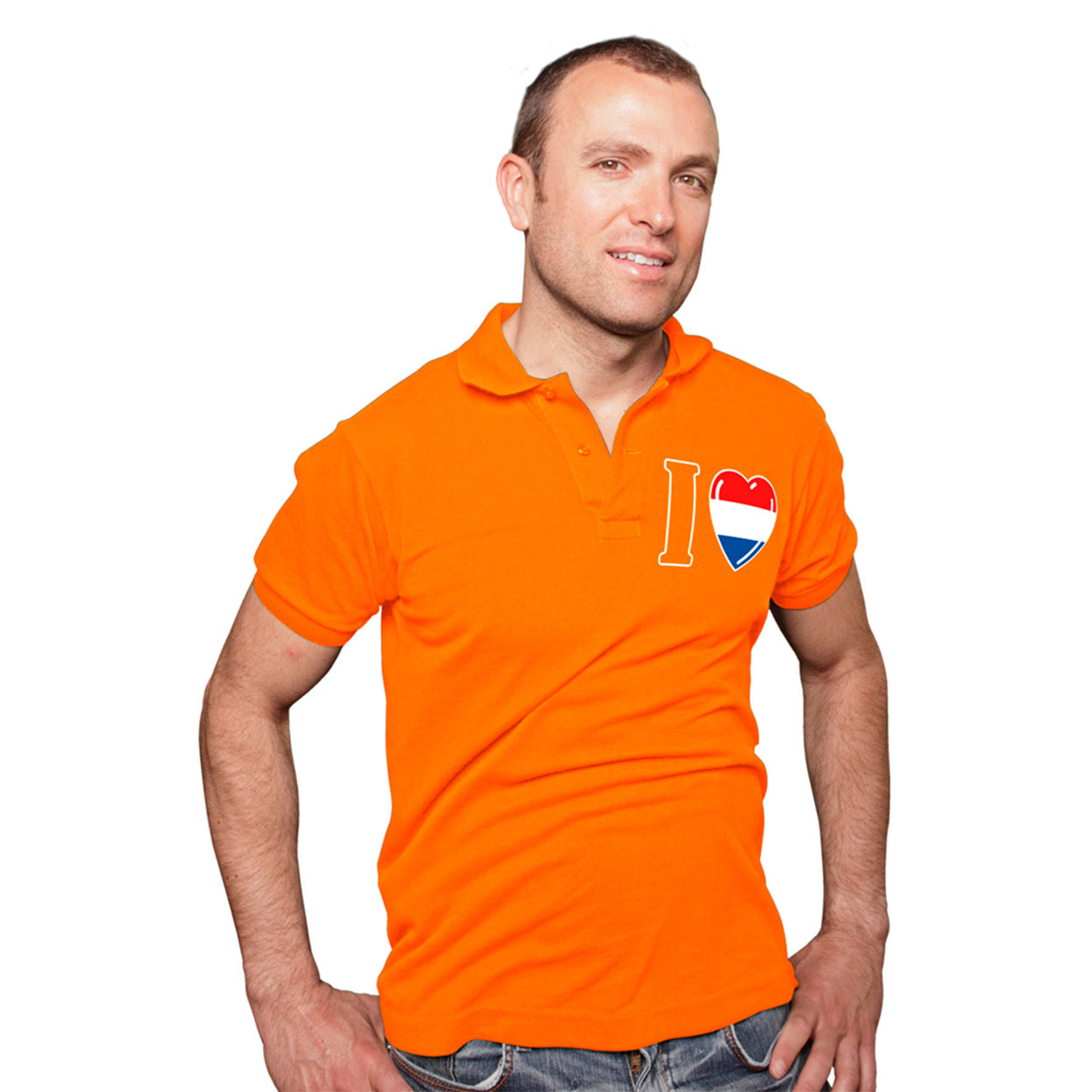 Polo Shirt I love Holland Maat XXL