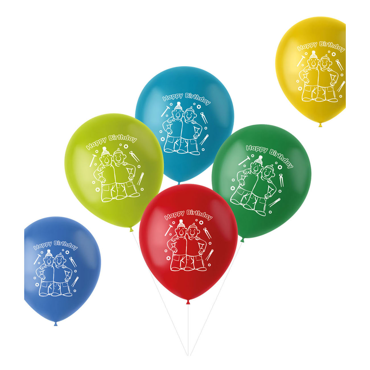 Pat & Mat Luftballons, 6 Stück.