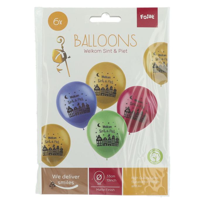 Ballons Welcome Sint & Piet, 6 pcs.