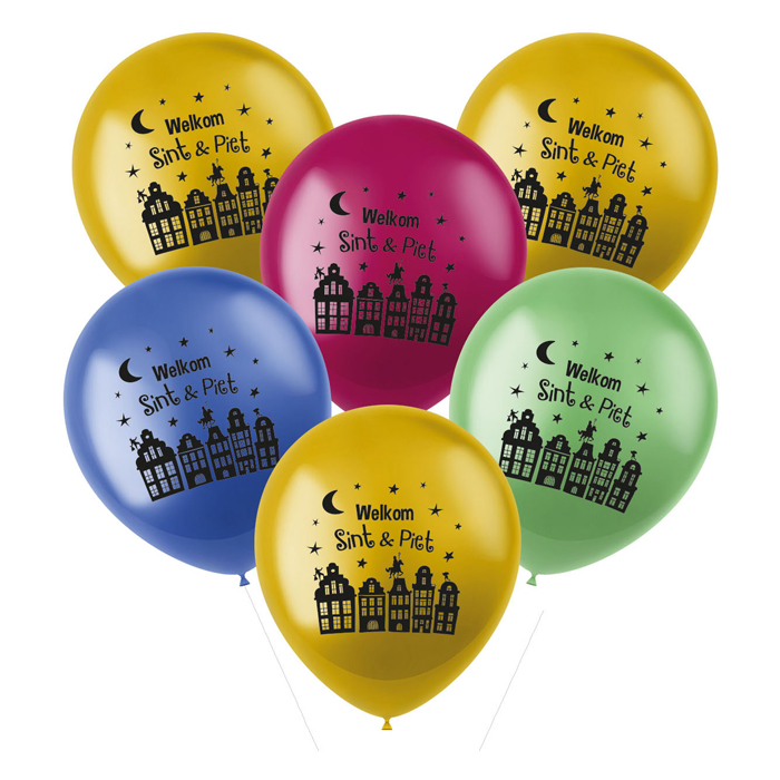 Ballons Welcome Sint & Piet, 6 pcs.