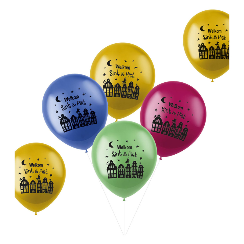 Ballons Welcome Sint & Piet, 6 pcs.