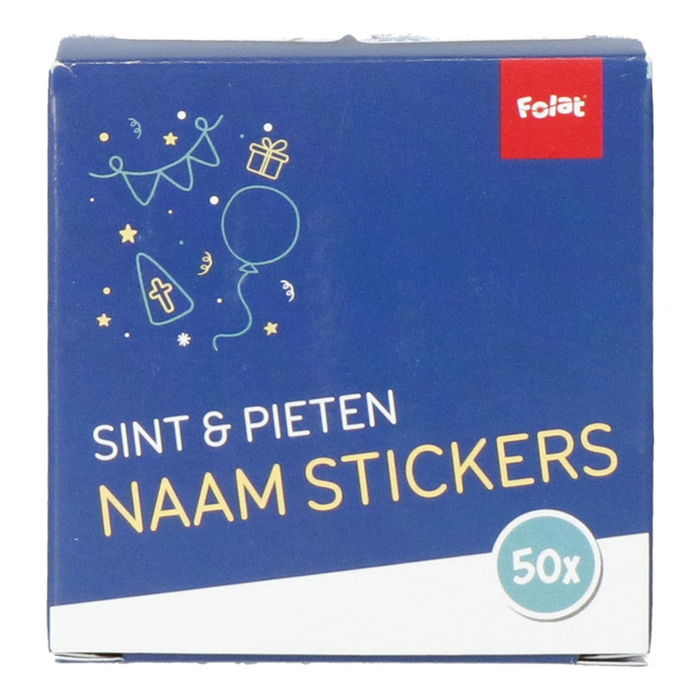 Cadeau Naamstickers Sint en Pieten, 50st.