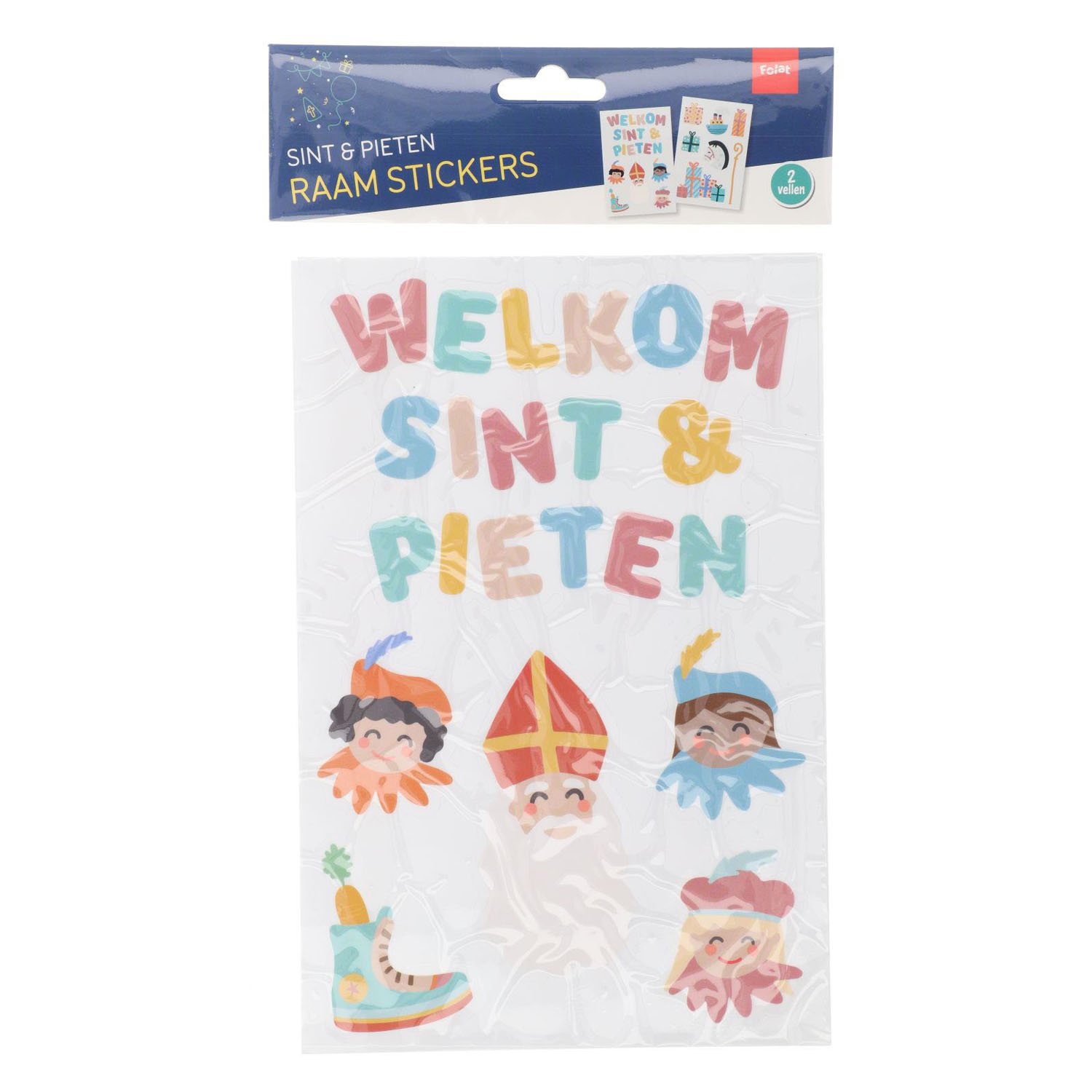 Autocollants pour fenêtres Bienvenue Sint & Pieten, 13 pcs.