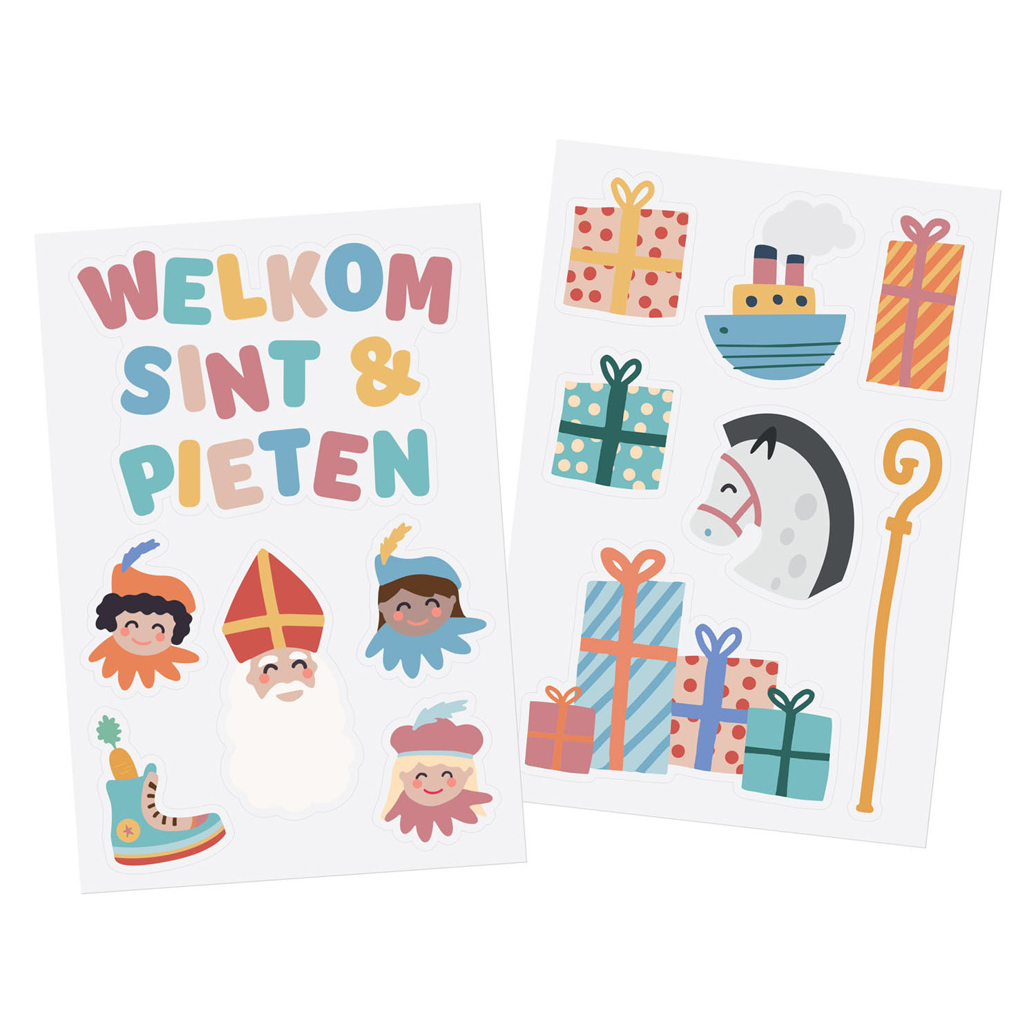 Fensteraufkleber Welcome Sint & Pieten, 13 Stk.