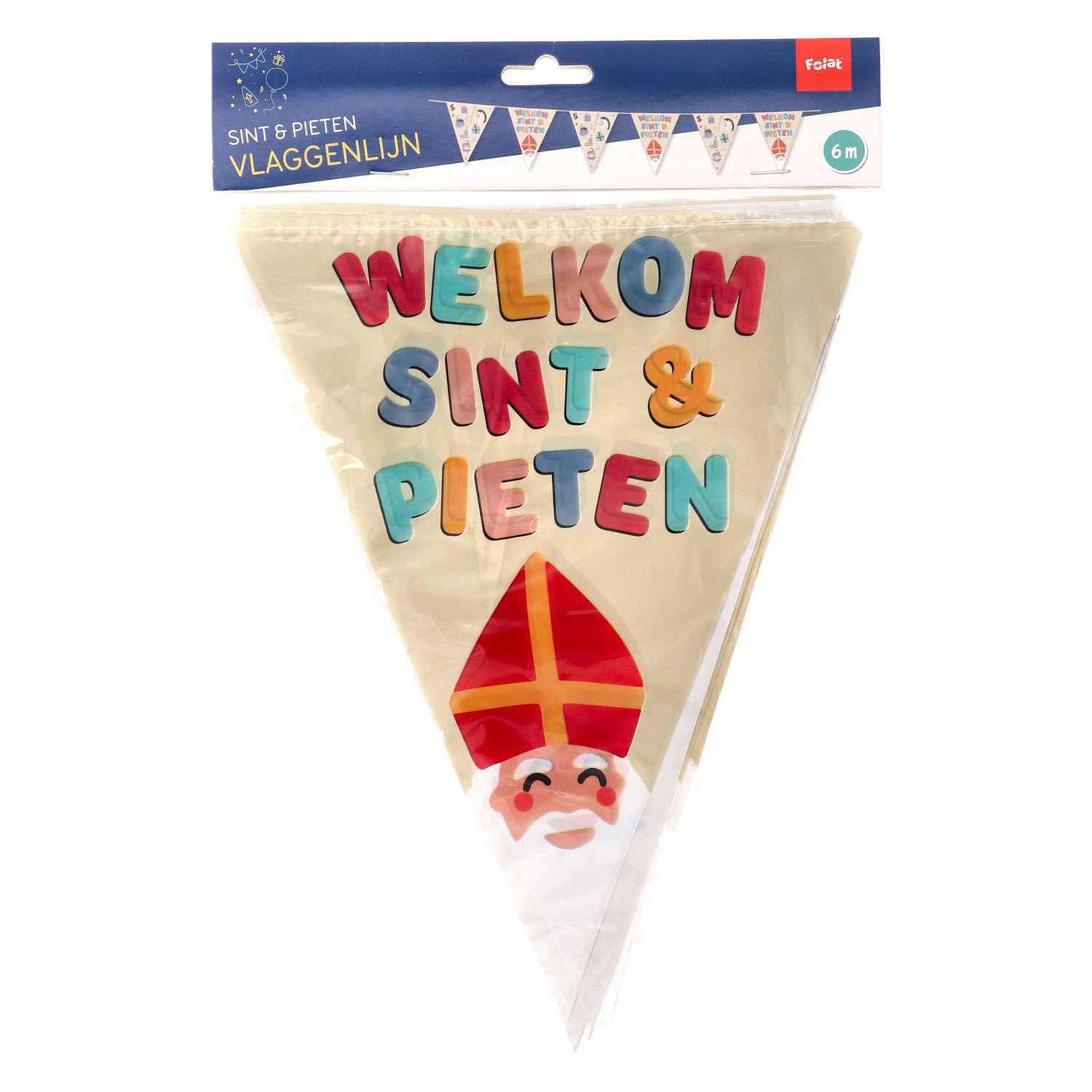 Fahnenleine Welcome Sint & Pieten, 6 Meter