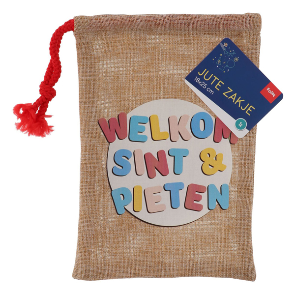 Sac en jute Pepernoot Welcome Sint & Pieten