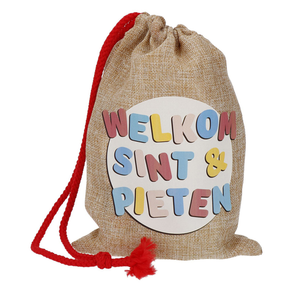 Sac en jute Pepernoot Welcome Sint & Pieten