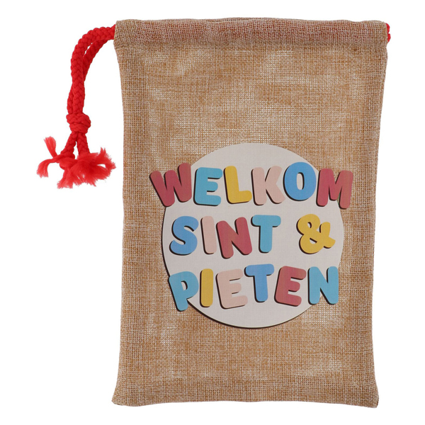 Jute-Pepernoot-Tasche Willkommen Sint & Pieten