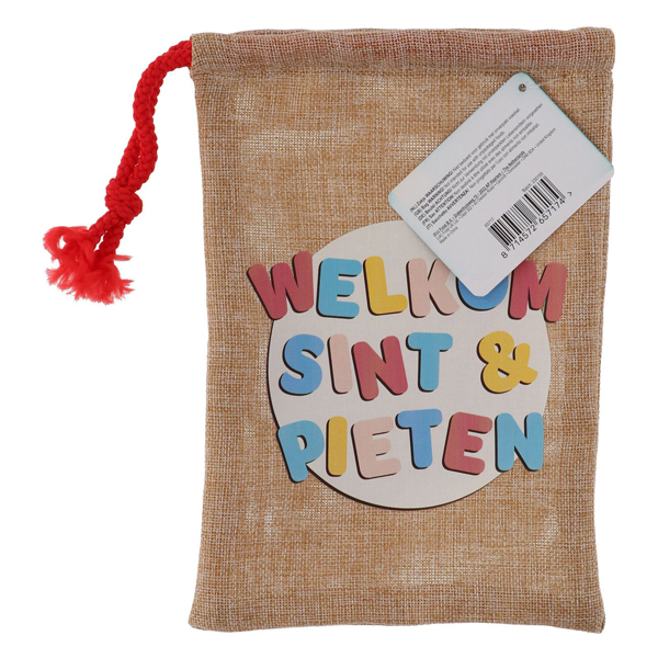 Sac en jute Pepernoot Welcome Sint & Pieten