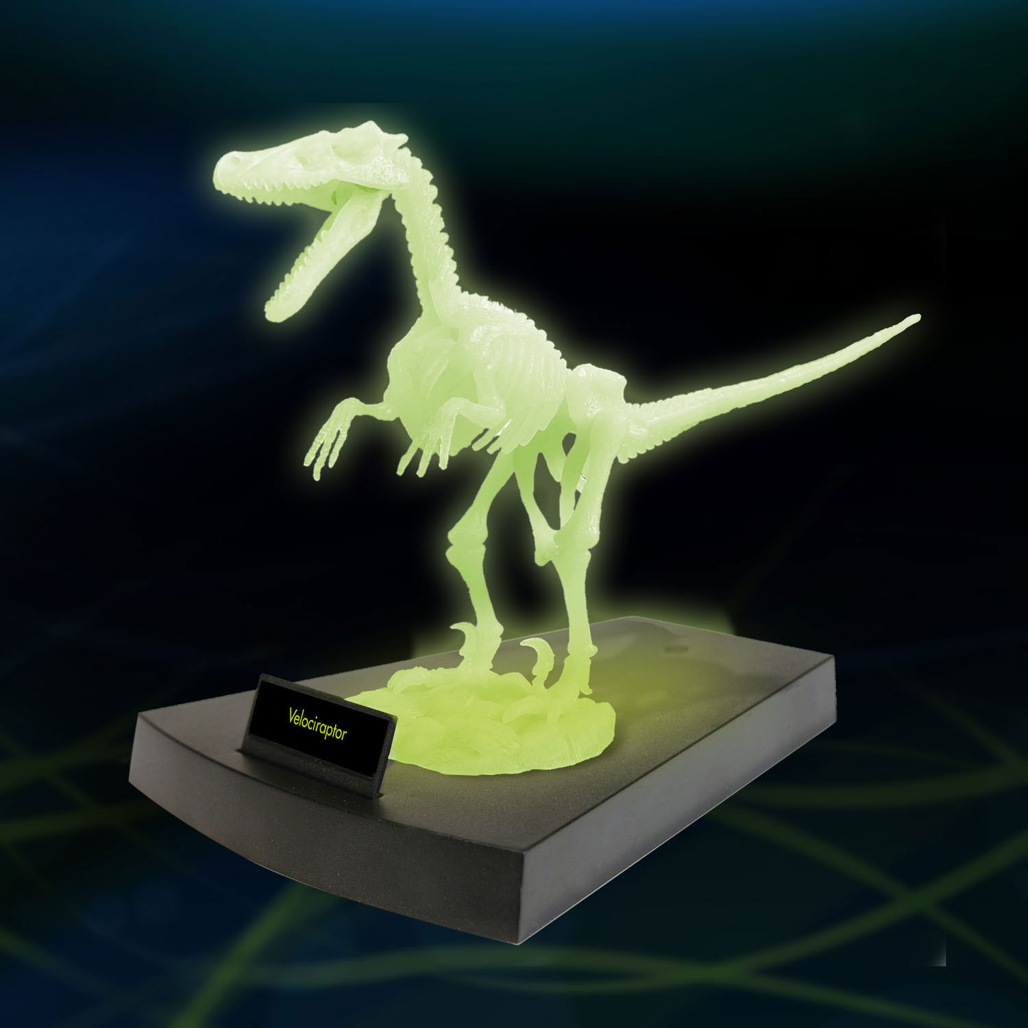 Geoworld Glow in the Dark Bouwset - Velociraptor