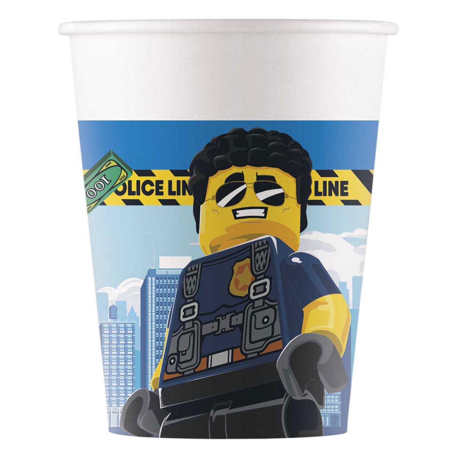 Procos Feestbekers Lego City 200 Ml Papier Blauw/geel 8 Stuks