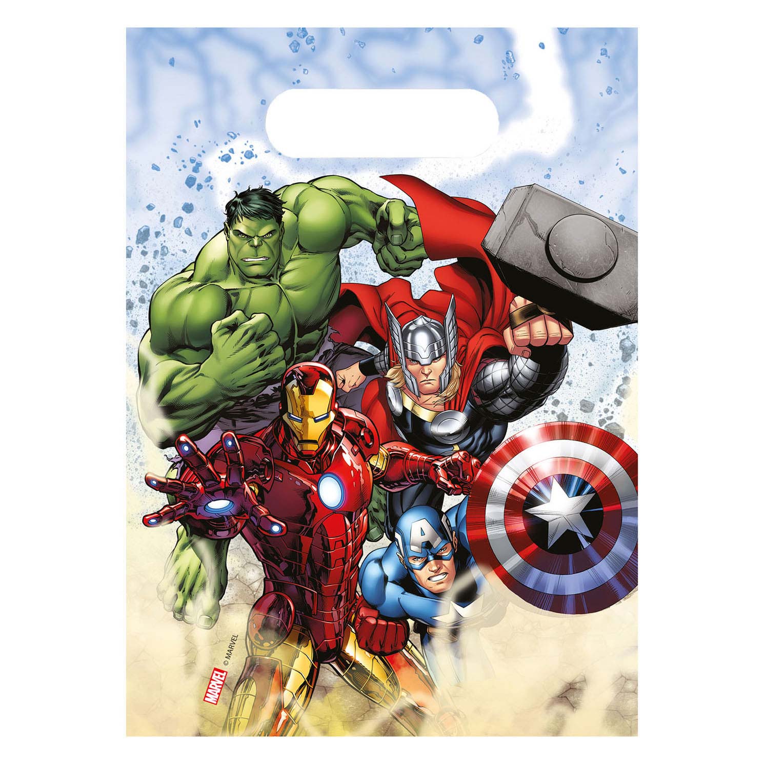 Sacs de fête en papier FSC Avengers Infinity Stones, 6 pcs.