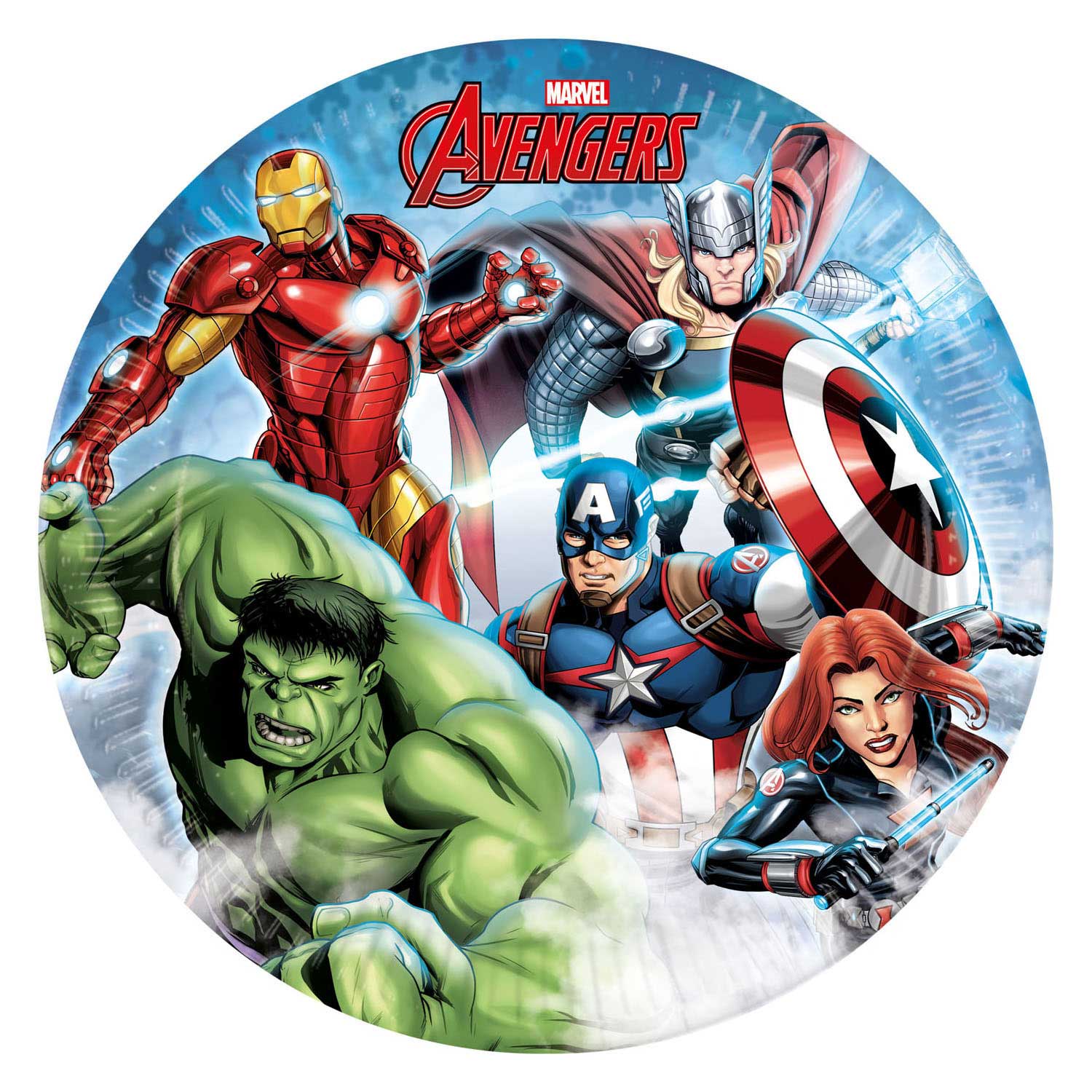 Assiettes en carton FSC Avengers Infinity Stones, 8 pcs.