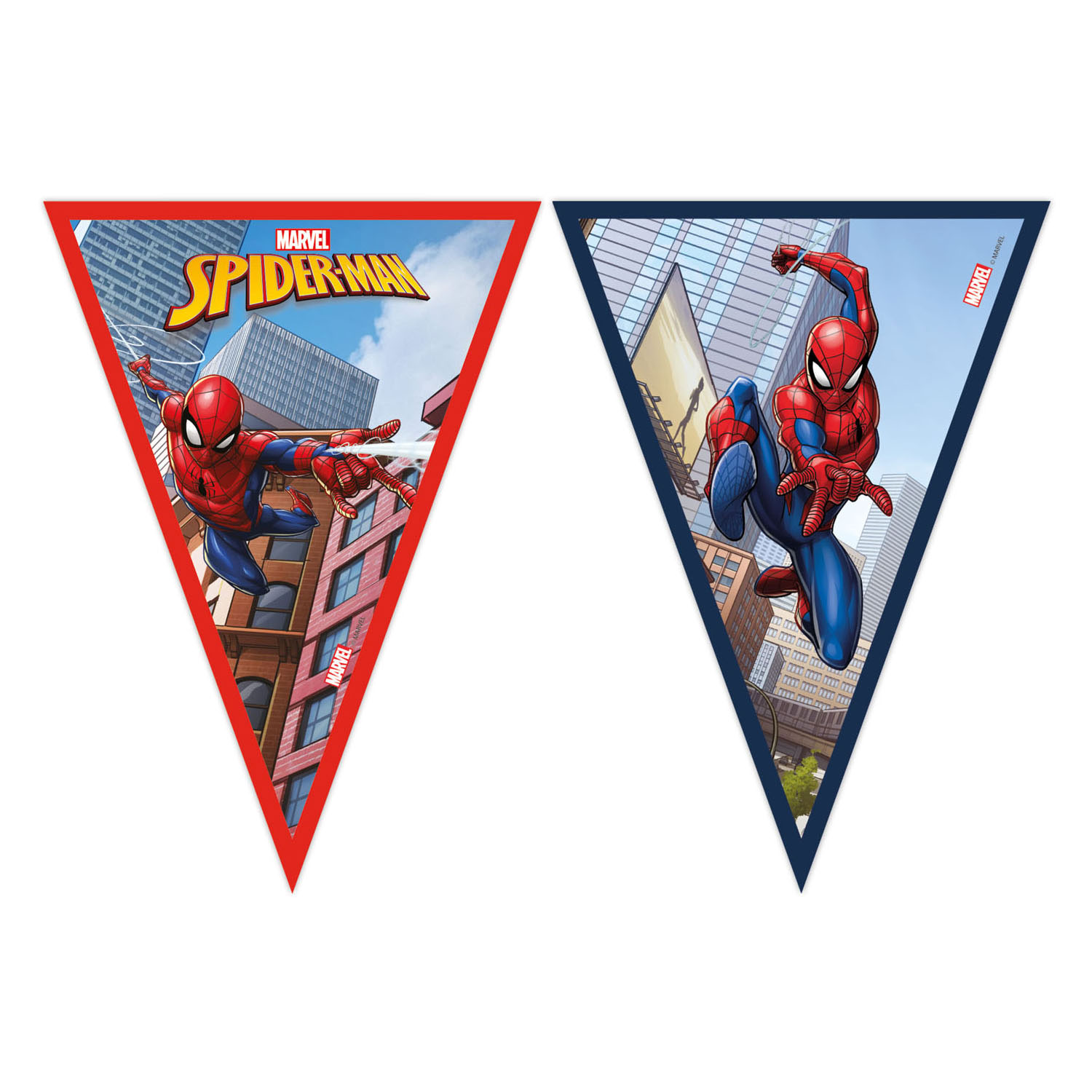 Ligne de drapeaux en papier FSC Spider-Man, 3 mètres.