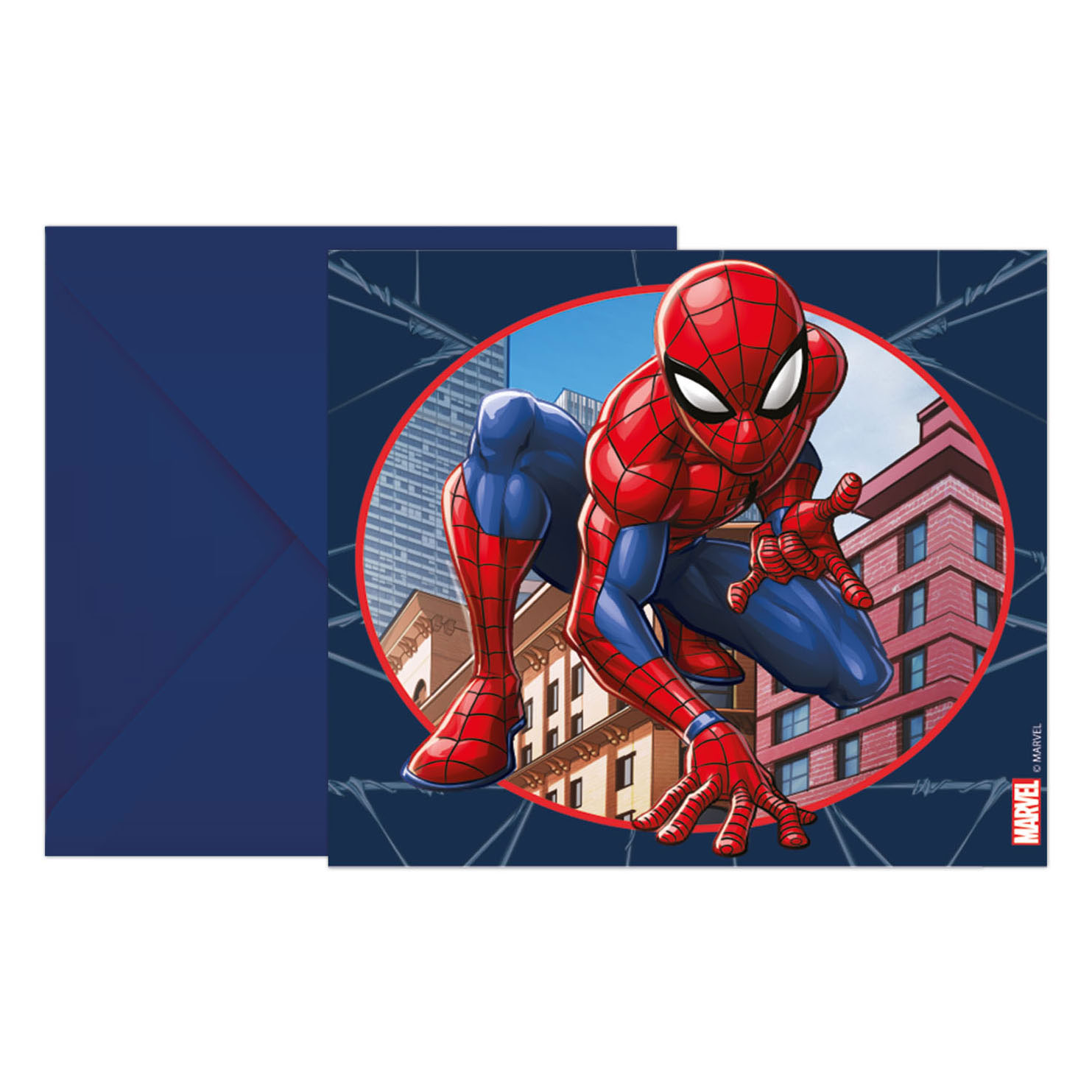 Invitations et enveloppes FSC Spider-Man Crime Fighter, 6 pcs.