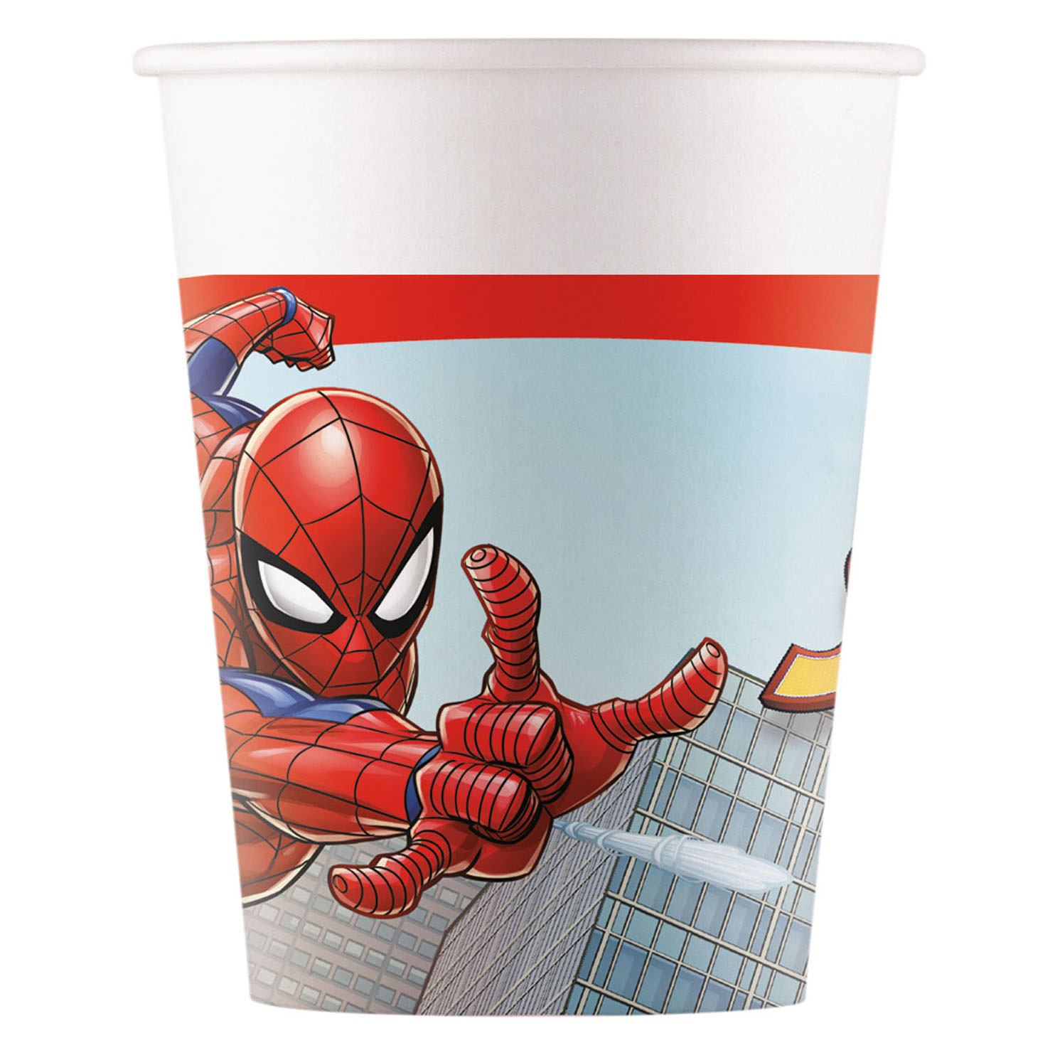 Gobelets en carton FSC Spider-Man Crime Fighter, 8 pièces.