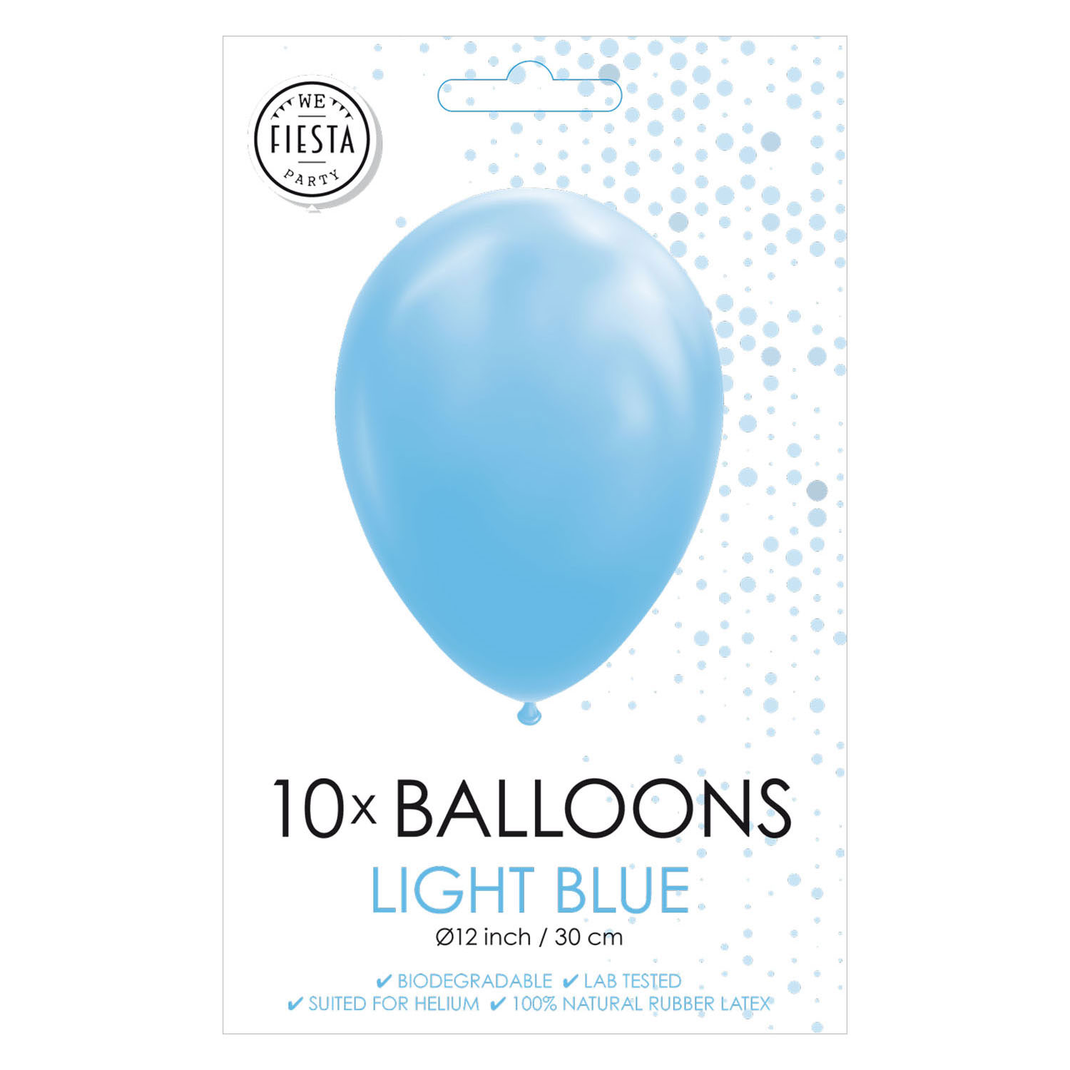 Luftballons Hellblau 30cm, 10Stk.