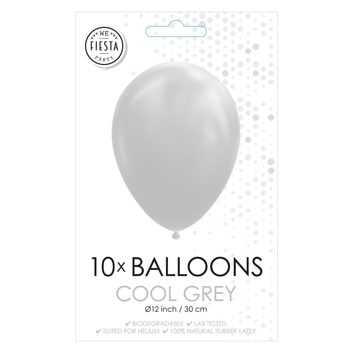 Ballonnen Cool Grijs, 30cm, 10st.