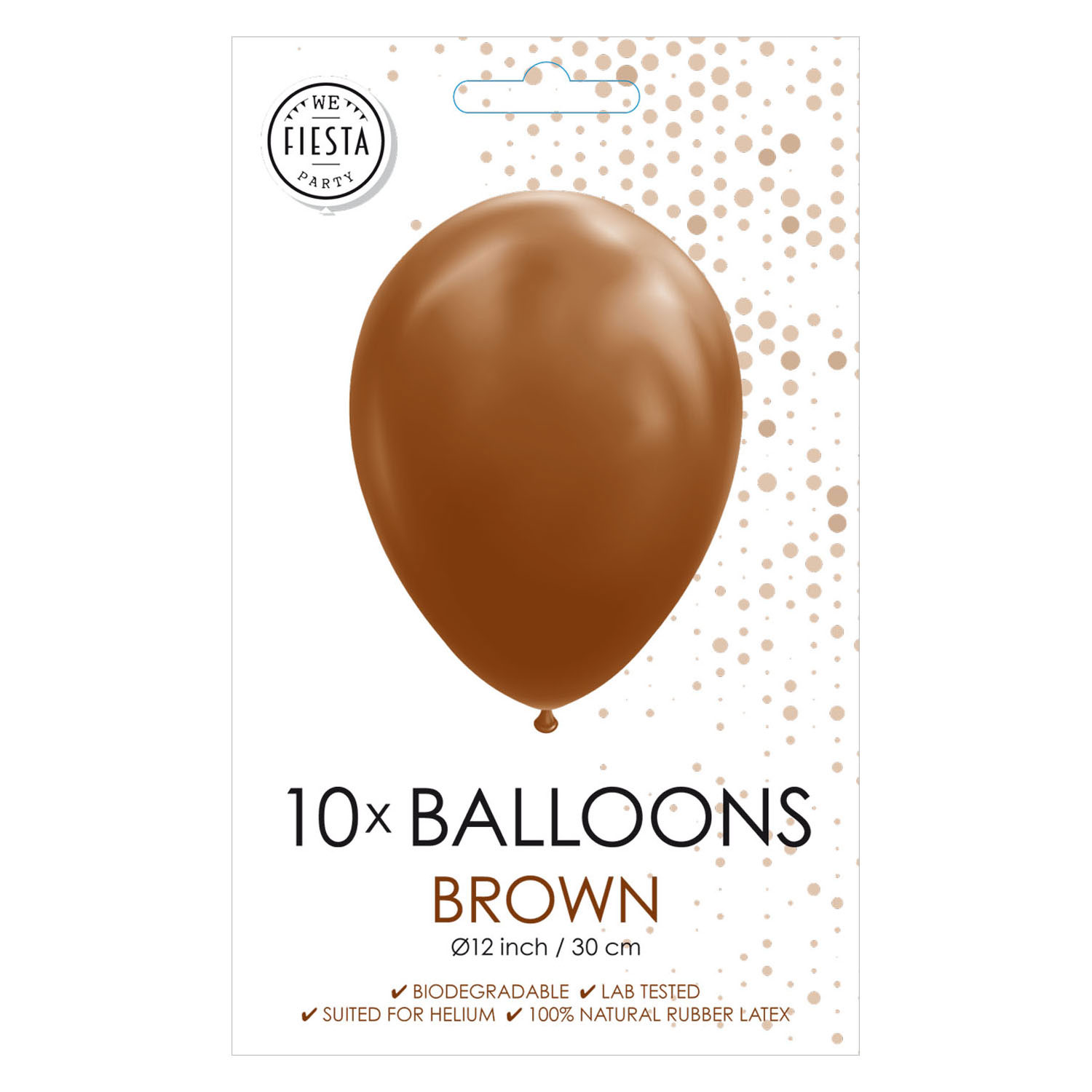 Luftballons Braun, 30cm, 10 Stk.