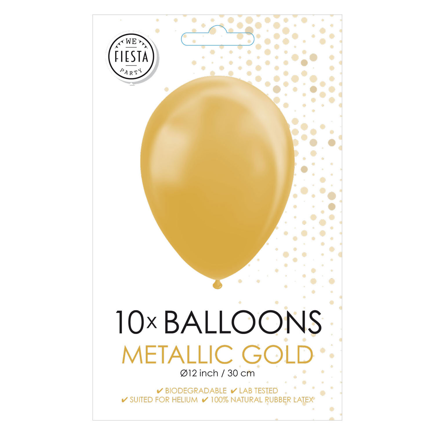 Luftballons Metallic Gold 30cm, 10Stk.