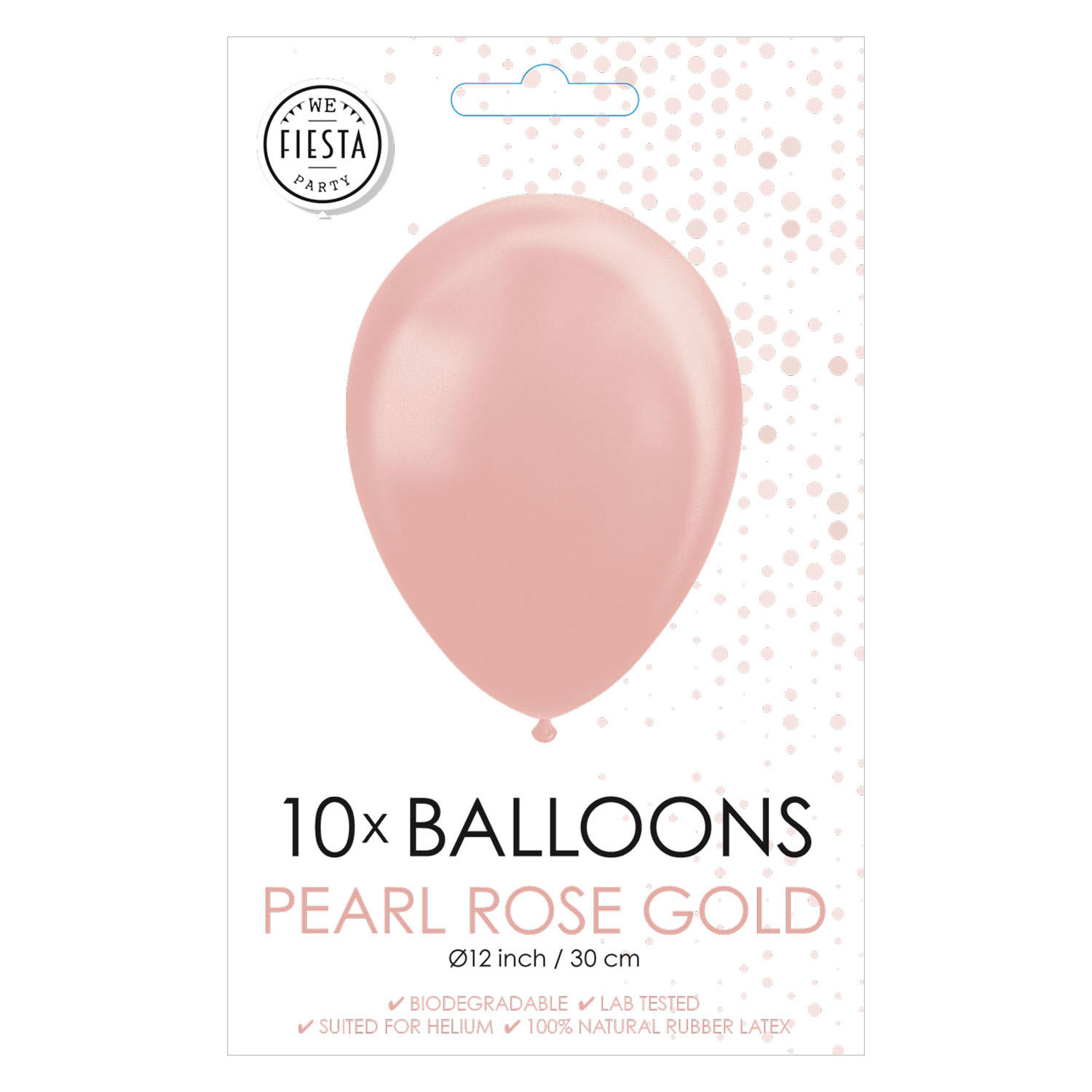 Ballons Perle Or Rose 30cm, 10pcs.