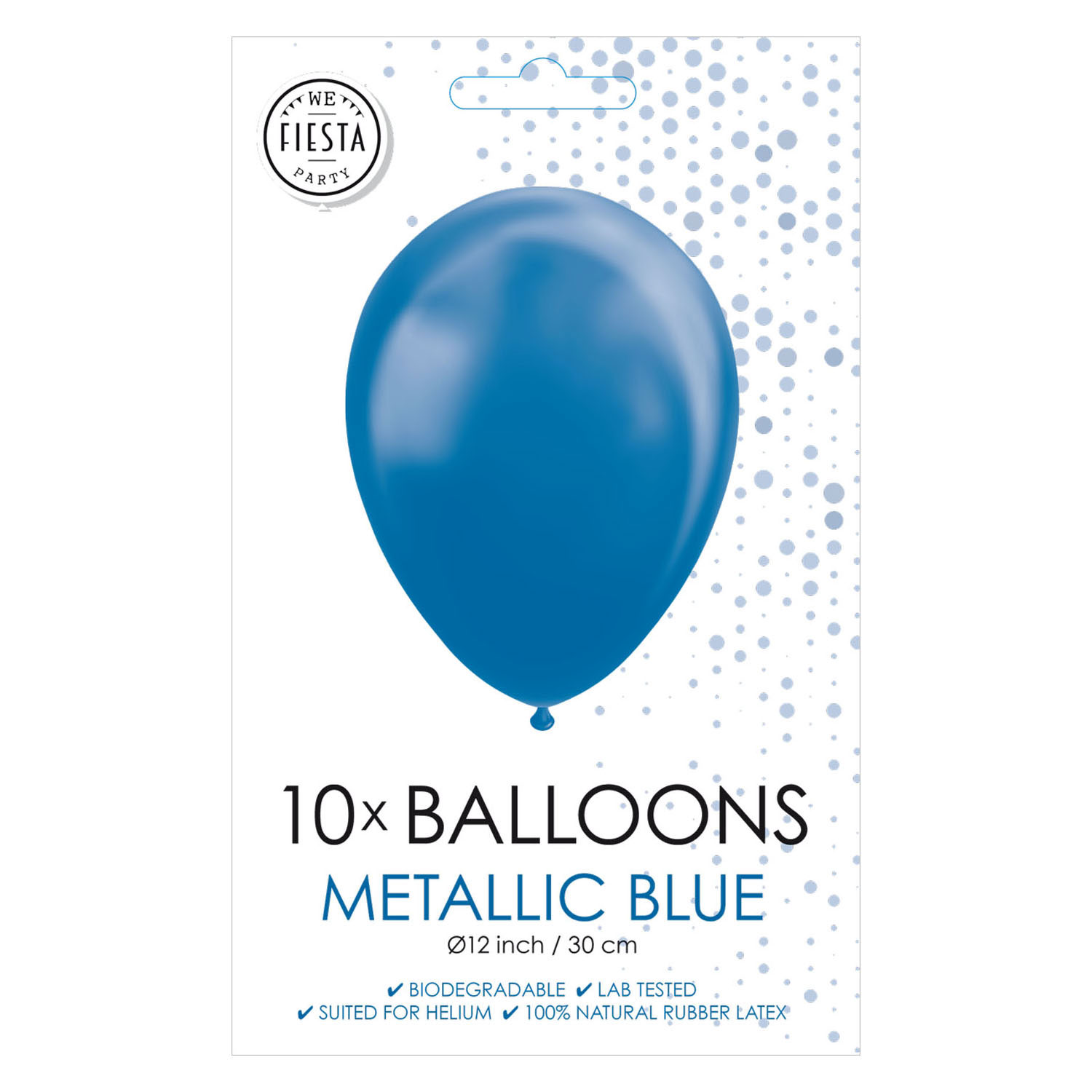 Ballons Bleu Métallisé 30cm, 10pcs.